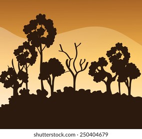 Forest design, vector illustration.