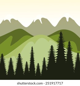 Forest design, vector illustration.