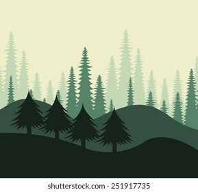 Forest design, vector illustration.