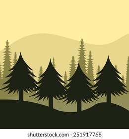Forest design, vector illustration.