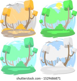 
Forest at different times of the year