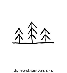 forest doodle icon