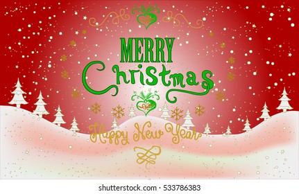 forest drifts Happy New Year and Merry Christmas