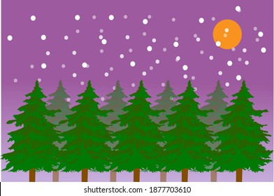 El bosque en la nieve temprana durante ambas atmósferas al final del año.