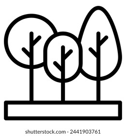 Forest ecology object icon illustration