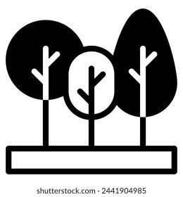 Forest ecology object icon illustration