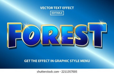 Forest Editable 3d Text Effect Style