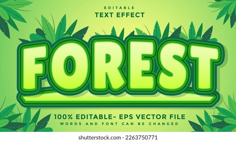 Forest Editable Text Effect Design Template, Effect Saved In Graphic Style