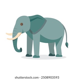 
Floresta Elefante animal isolado vetor plano ilustração no fundo branco