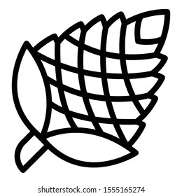 Forest fir cone icon. Outline forest fir cone vector icon for web design isolated on white background