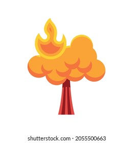 forest fire flame icon style