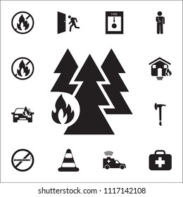 forest from fire icon. Detailed set of fire guard icons. Premium quality graphic design sign. One of the collection icons for websites, web design, mobile app