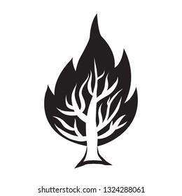 forest fire icon isolated illustration on white background