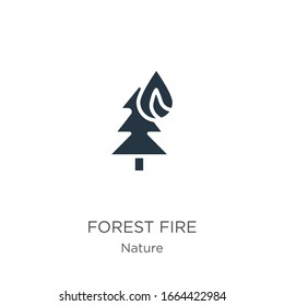 Forest fire icon vector. Trendy flat forest fire icon from nature collection isolated on white background. Vector illustration can be used for web and mobile graphic design, logo, eps10