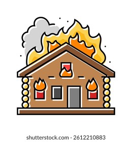 forest fire prohibited color icon vector. forest fire prohibited sign. isolated symbol illustration