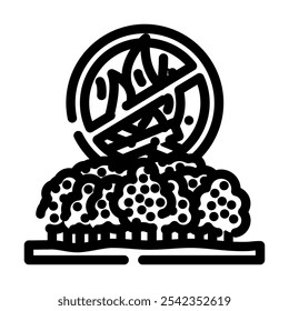 forest fire prohibited line icon vector. forest fire prohibited sign. isolated contour symbol black illustration