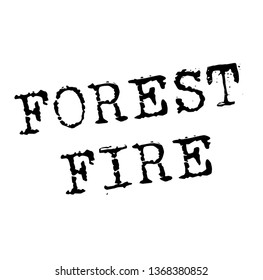 FOREST FIRE stamp on white