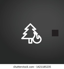 Forest Fire vector icon. Forest Fire concept stroke symbol design. Thin graphic elements vector illustration, outline pattern for your web site design, logo, UI. EPS 10.