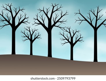 Forest Fire. Wildfire. Burning Forest. Vector Illustration. 