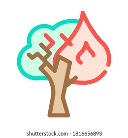 vector de icono de color de incendios forestales. signo de incendios forestales. ilustración de símbolo aislado