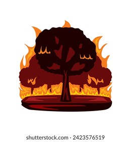 forest fires danger illustration design