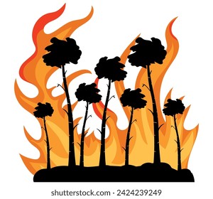 diseño de ilustración de peligro de incendios forestales