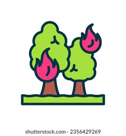 forest fires icon for your website, mobile, presentation, and logo design.