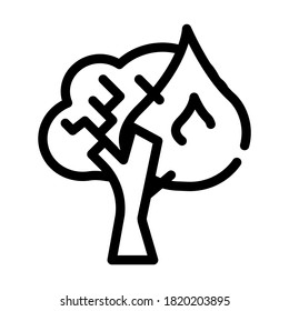 forest fires line icon vector. forest fires sign. isolated contour symbol black illustration