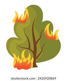 Waldbrände Baumzerstörung Illustrationsvektor