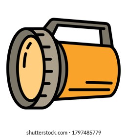 Forest flashlight icon. Outline forest flashlight vector icon for web design isolated on white background