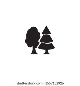 Forest flat icon illustration- vector
