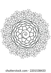 Flores y hojas forestales. Libro de colorear vectores para adultos y niños. Ilustración dibujada a mano. El ornamento floral es bueno para la web, la impresión y el esténcil
Página Coloración de Flores 