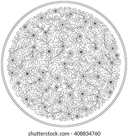 Forest flowers. Vector coloring book pages. Hand drawn artwork. Love bohemian concept for wedding invitations, cards, tickets, congratulations, branding, boutique logo, label. Web and mobile interface