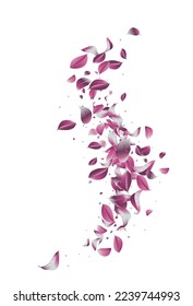 Forest Foliage Fly Vector White Background Design. Abstract Leaf Border. Violaceous Leaves Ecology Poster. Solar Flying Branch.