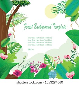 Forest Frame and Border Background Template