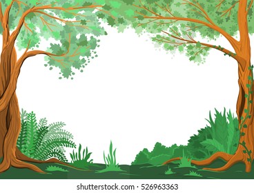 forest frame framing white box