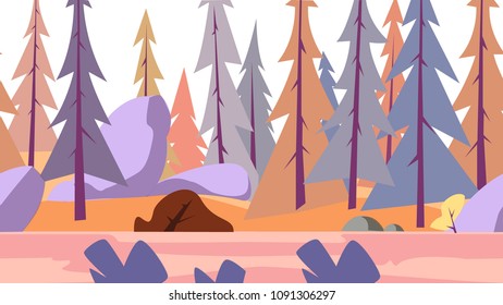  forest game background All elements  EPS format are 100% vector and Full Editable