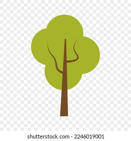 Forest and garden symbol. Simple tree icon. Vector illustration