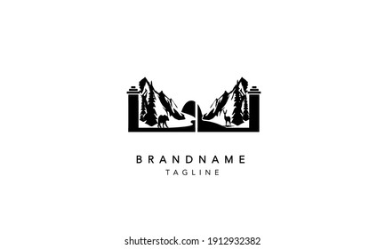 FOREST GATE Abstract Monogram Icon Logo vector illustration