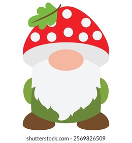 Forest  gnome  vector cartoon illustration