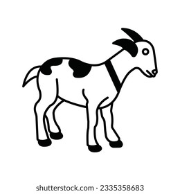Forest goat Vector icon which can easily modify or edit

