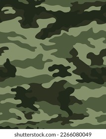 
Fondo de camuflaje verde forestal, textura de ejército sin fisuras vectoriales, fondo de calle moderno.