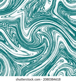 Forest  green  colors  Repeat Creative Graphic Illustration Seamless  Paint Ink. White Repeat Liquid  Effect.  Seamless Fabric Vector Texture. Repeat Oil. Spring summer colours  trendy 2023