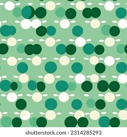 Forest Green Mint Black and White Geometric Abstract Scandinavian Design Seamless Pattern