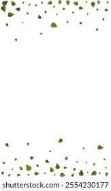 Forest Greens Swirl Vector White Background Template. Transparent Leaves Brochure. Olive Foliage Tree Design. Leaf Abstract Illustration.