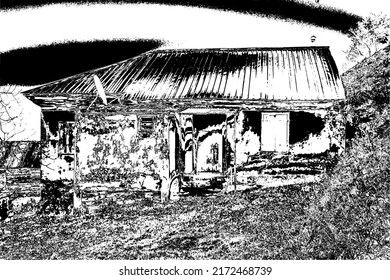 forest house vector study in nature