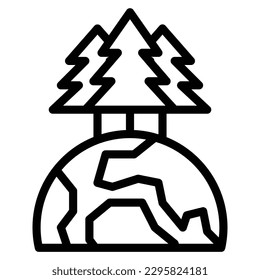 forest Icon Best Quality Outline Symbol Icon Vector Illustration
