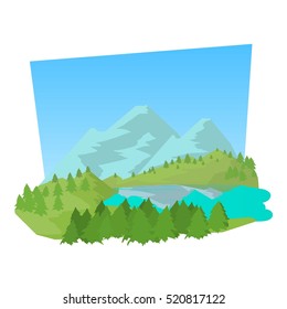 Forest icon. Cartoon illustration of forest vector icon for web
