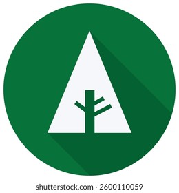 Forest icon design, symbolizing nature, trees, wildlife, and environmental conservation.