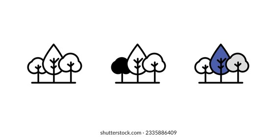 Forest icon design with white background stock illustration